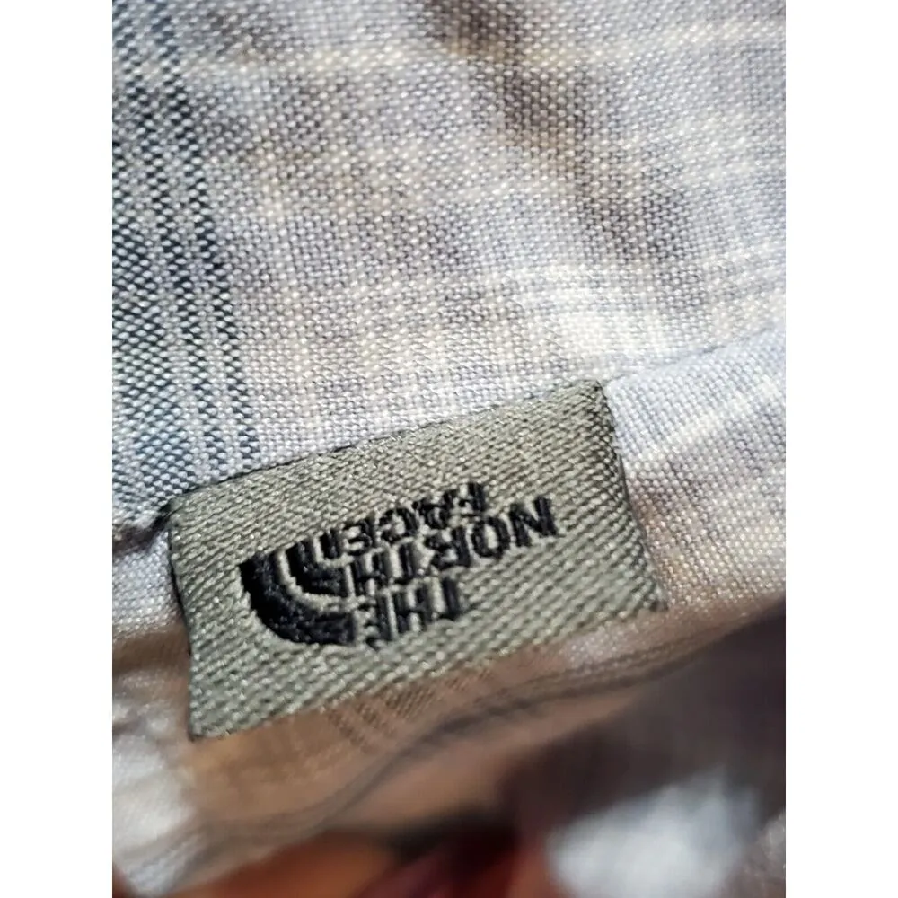 The North Face Womens Gray Plaid Long Sleeve Collar Button Down Shirt Size XS - Image 9