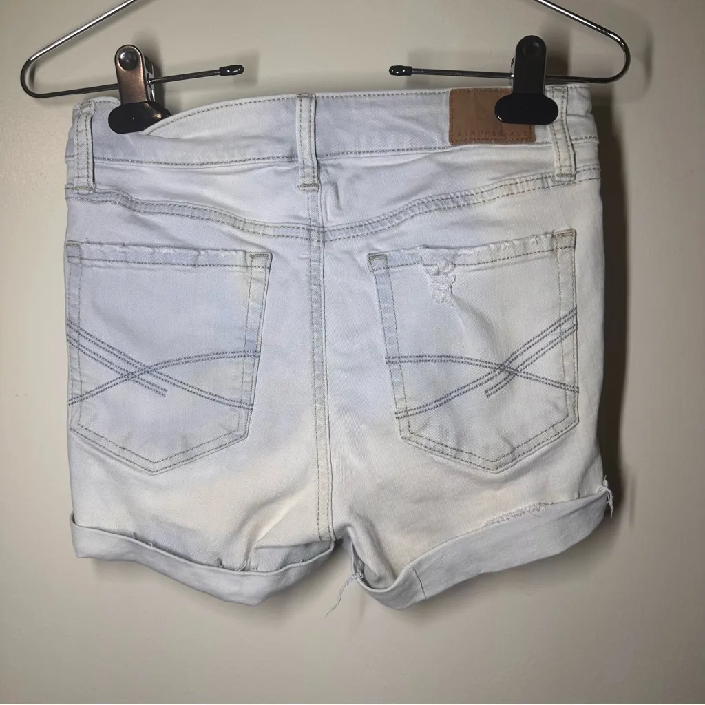 Aeropostale Acid Wash Distressed Jean Shorts - Image 2