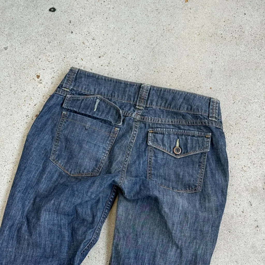 Vintage lowrise denim capris - Image 7