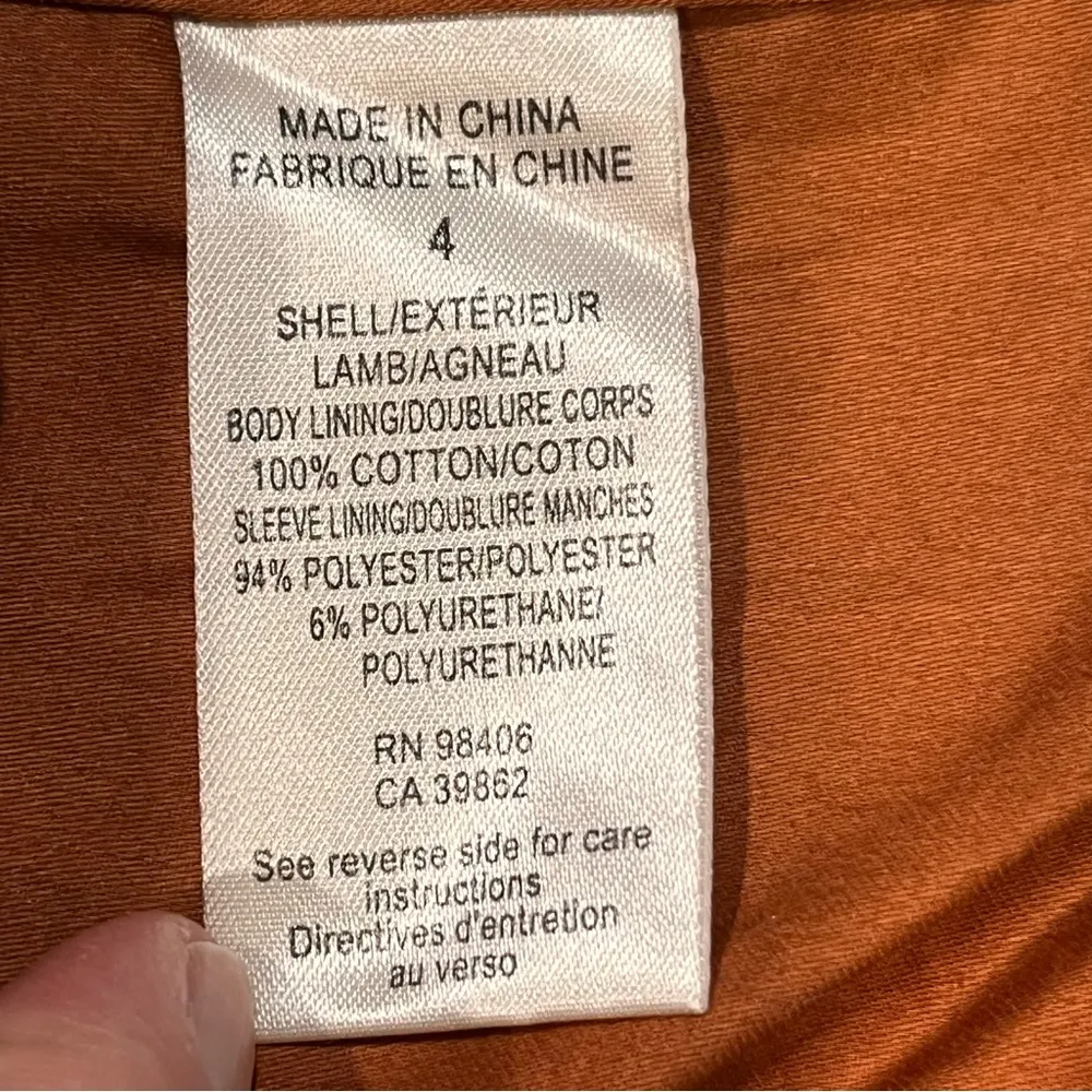 Theory Camel Tan Lamb Leather Frima Jacket Blazer size 4 - Image 9