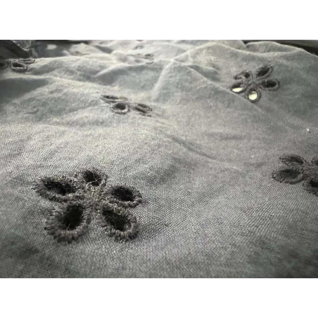 J Crew Women‎ Size 14 Button Up Blouse Ruffle Pleated Blue Floral Preppy Career - Image 14