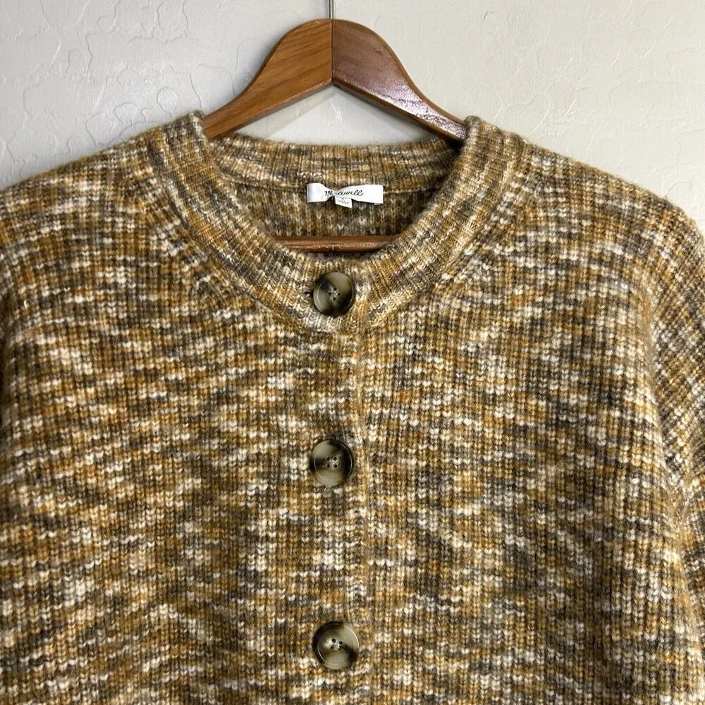 Madewell Space-Dyed Winstead Cardigan Sweater Size small Chunky Knit Wool Blend - Image 5