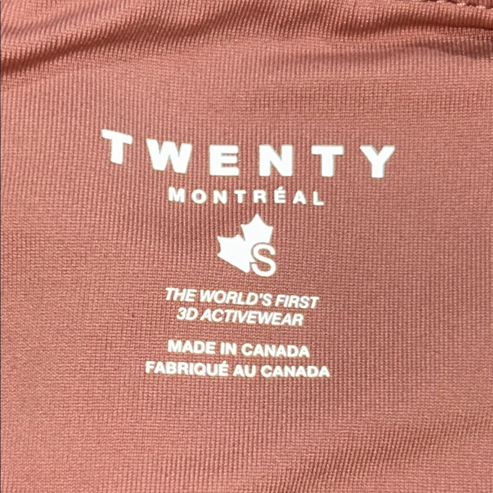 Twenty Montreal 3D Activewear Biker Shorts Small Brown - Image 3