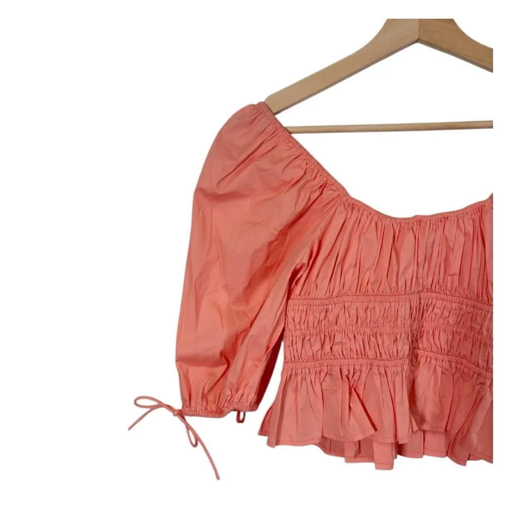 NEW Staud Faye Puff Sleeve Top Size Small - Image 9