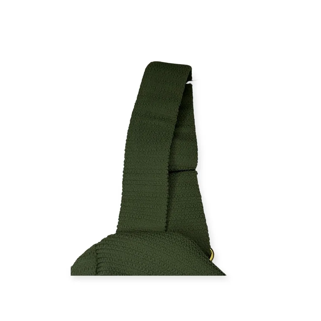 new Montce 𒀭Hayden Bikini Top 𒀭 Olive Micro Scrunch 𒀭 Small 𒀭 Gold Hardware 𒀭 Green - Image 9