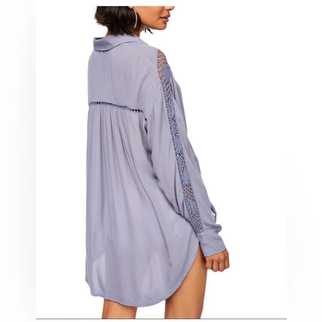 Free People Katie Bird button down blouse size small - Image 2