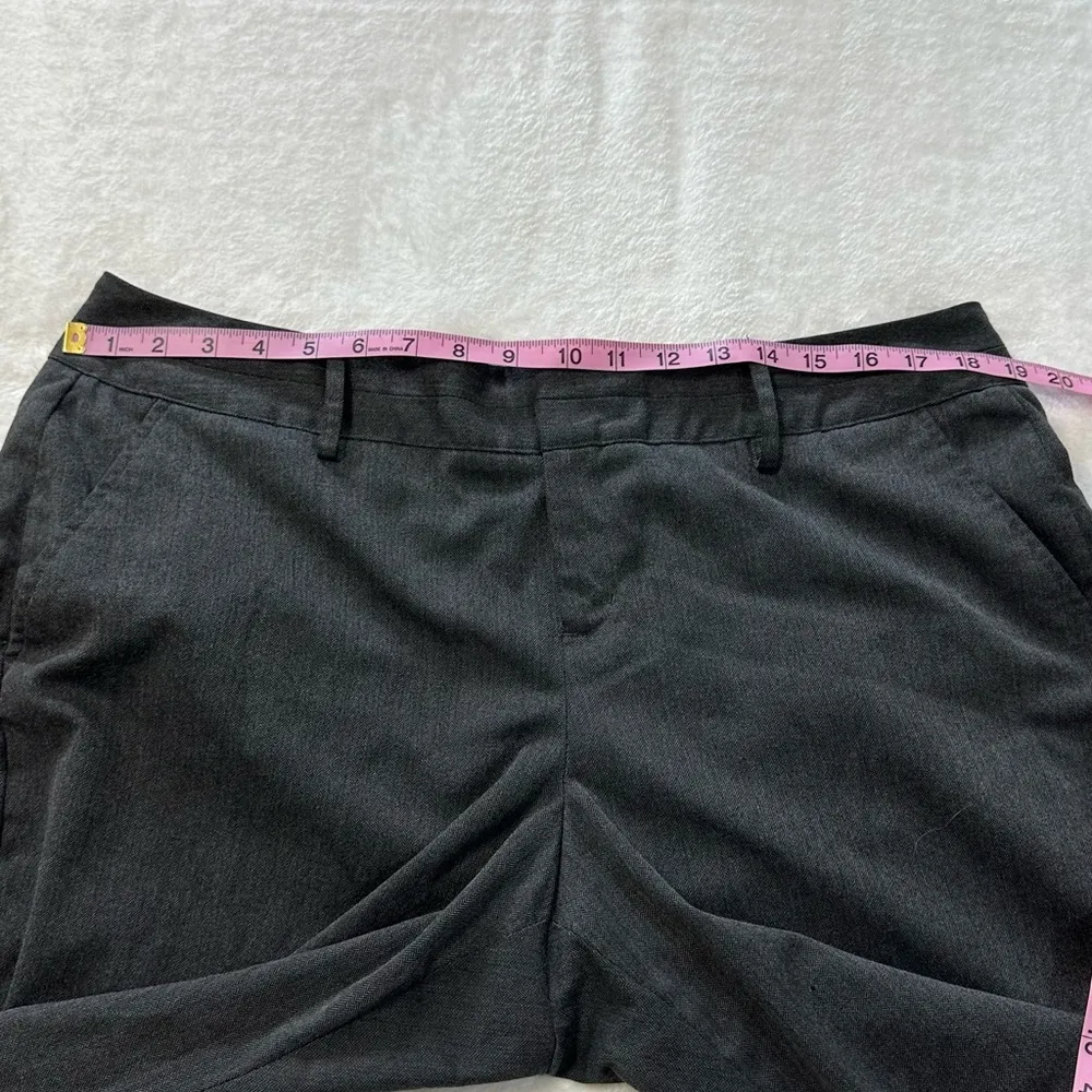 Coldwater Creek Curvy Fit Charcoal Gray Dress Straight-Leg Office Pant - Image 3