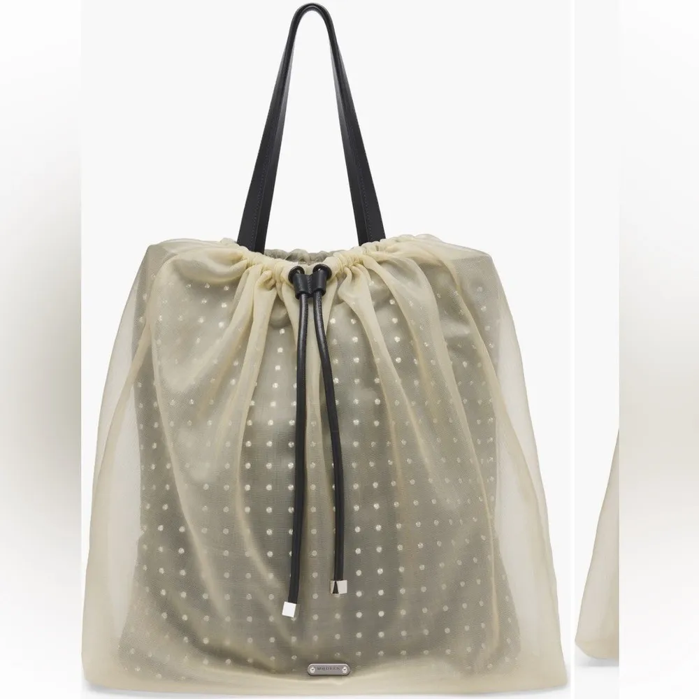 Alexander Mcqueen Women‎ Nebula Crystal Mesh Sheer Tulle Tote, Black, NWT - Image 5