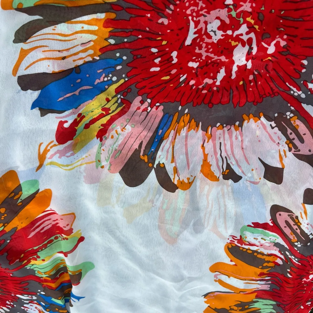 Fig and Flower Floral Blouse Red Size 2X - Image 2