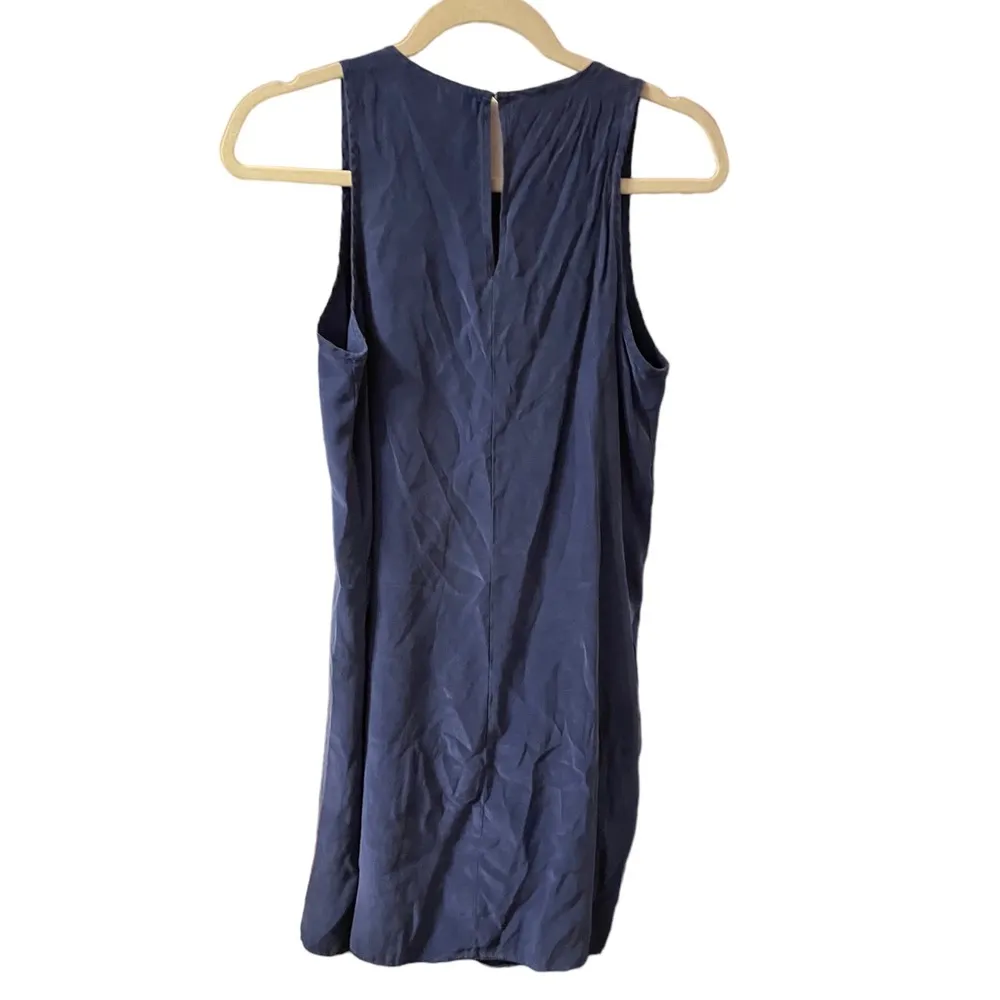 AMANDA UPRICHARD NAVY BLUE SILK SHIFT DRESS - Image 2