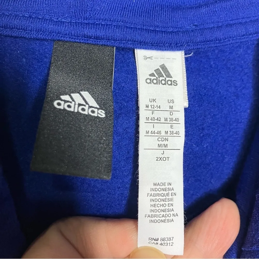 Adidas high low pullover hoodie royal blue black size medium‎ - Image 3