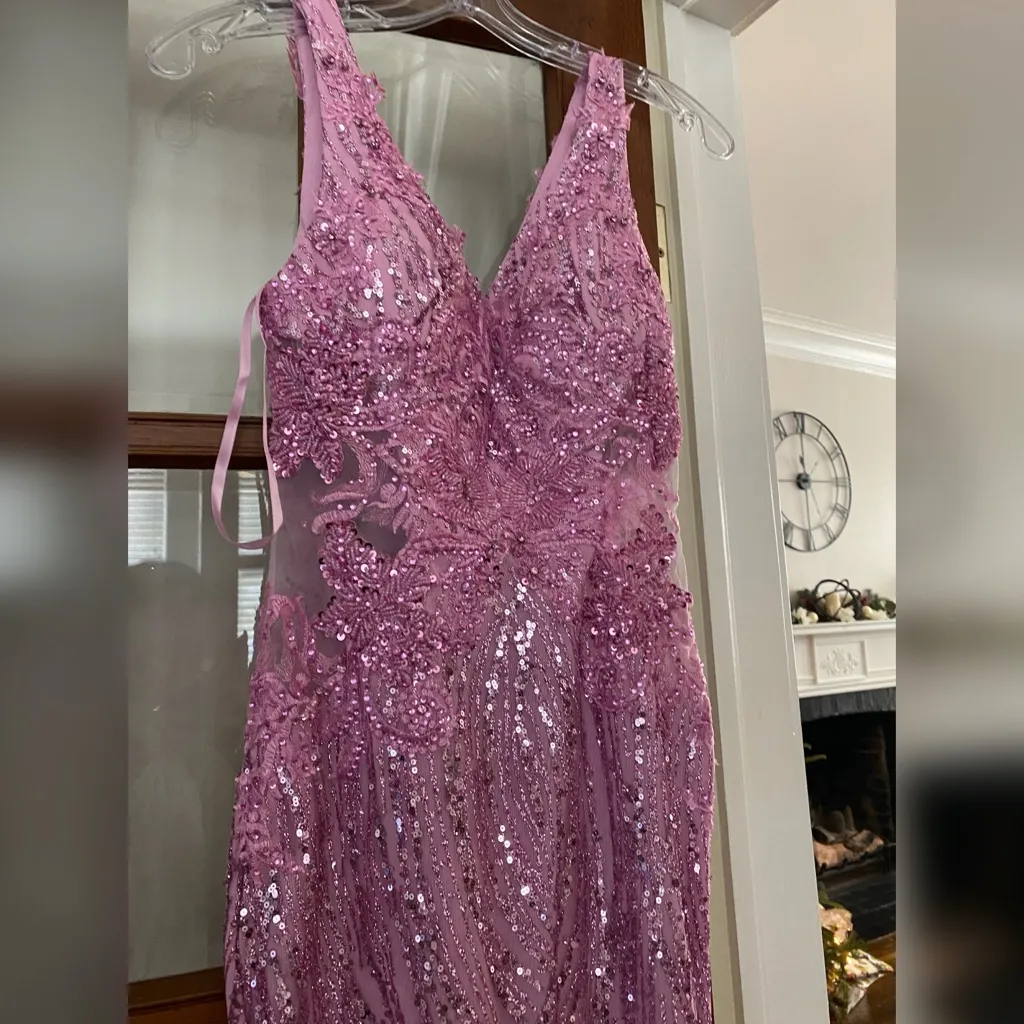 Sexy light pink prom dress, evening gown, party dress or pageant gown Size 00 - Image 2