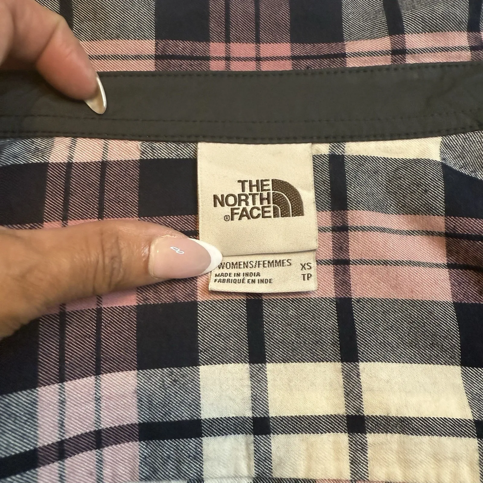 THE NORTH FACE Berkeley Pink Plaid Girlfriend Button-Up Shirt Long Sleeve Sz S # - Image 12
