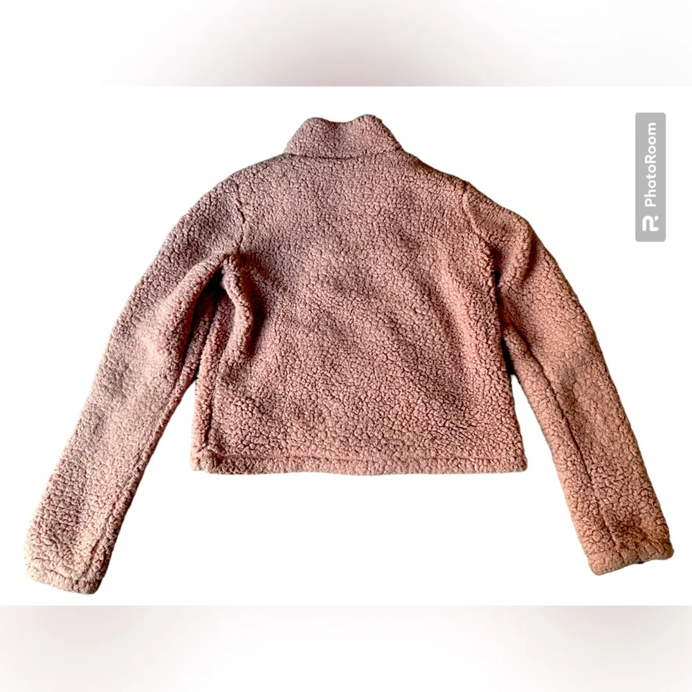 Womens Size Small Half Zip Sweatshirt- Pink - Image 3
