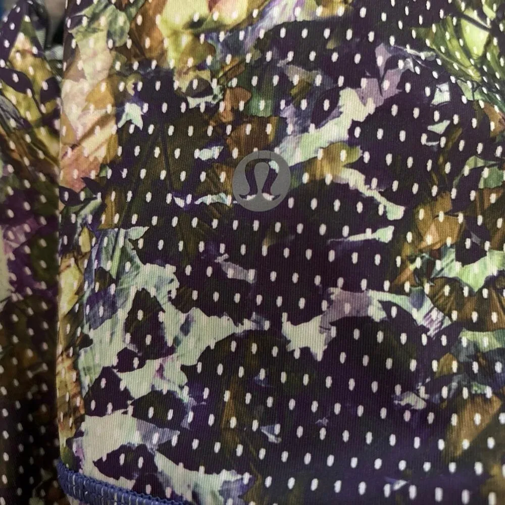 Lululemon Wunder Under Crop II Luxtreme Roll Down Floral Sport White Multi - Image 3