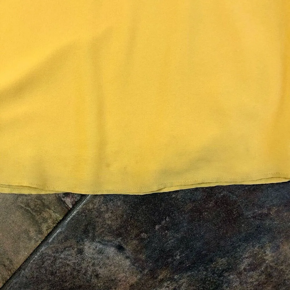 Lovers + Friends Women’s Yellow Strapless Ruffle High Slit in Front Jeadora Gown - Image 13