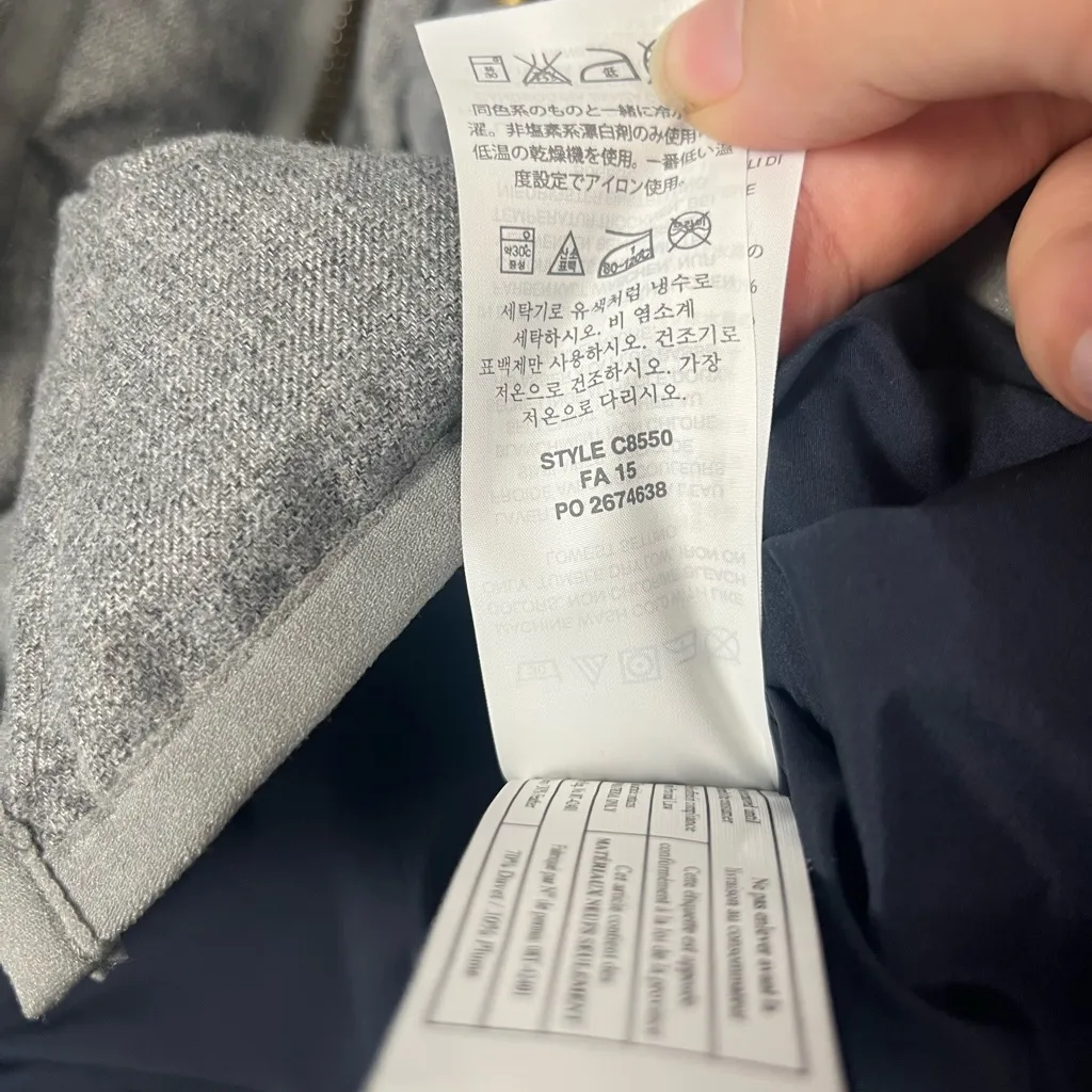 J. Crew Excursion Quilted Down filled Vest In heather Graphite size medium - Image 6