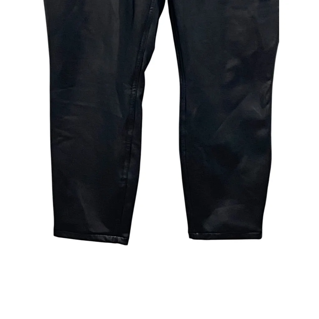 Abercrombie & Fitch Skinny High Rise Vegan Leather Pants Black Size 12/31 - Image 7