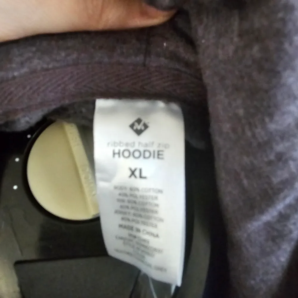 Member's Mark Gray Half Zip Sweater Hoodie with Kangaroo Pocket Size XL - Image 6