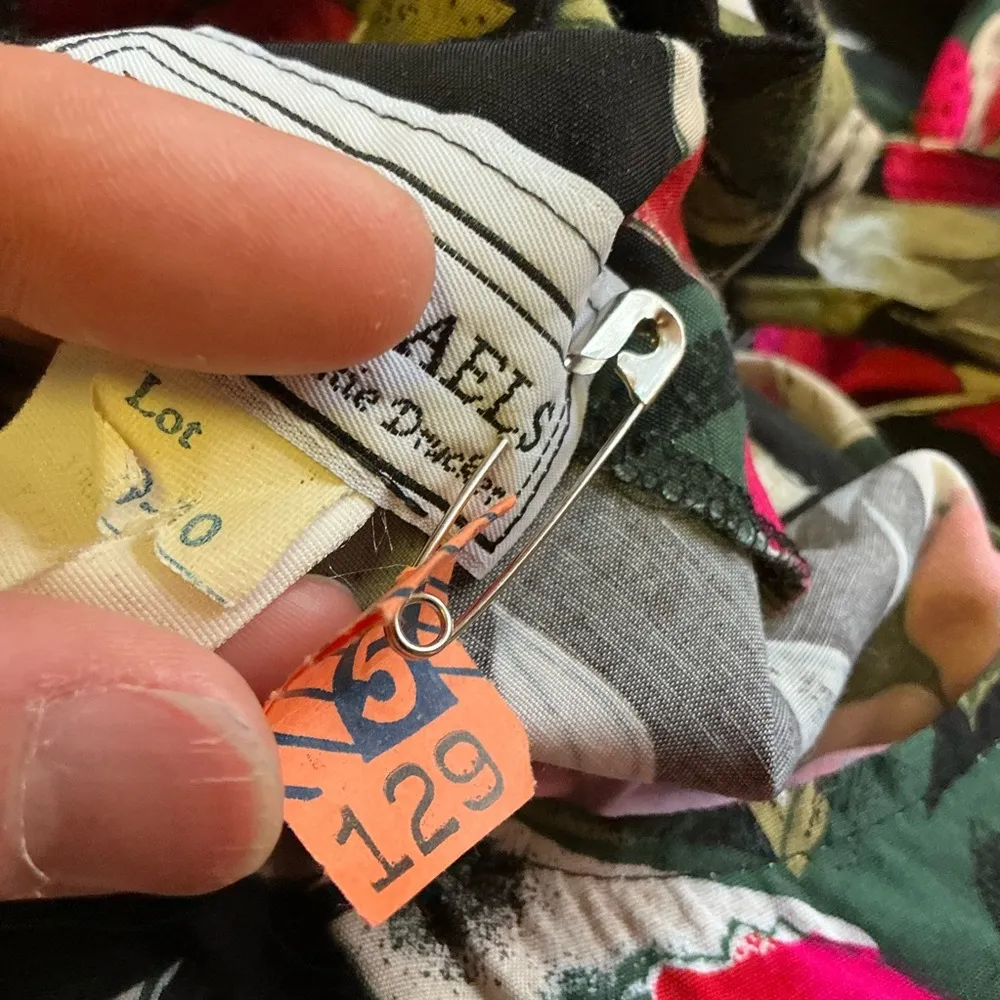 Vintage 90s Bright Tropical Flowers Summer Dress Red Size 10 - Image 3