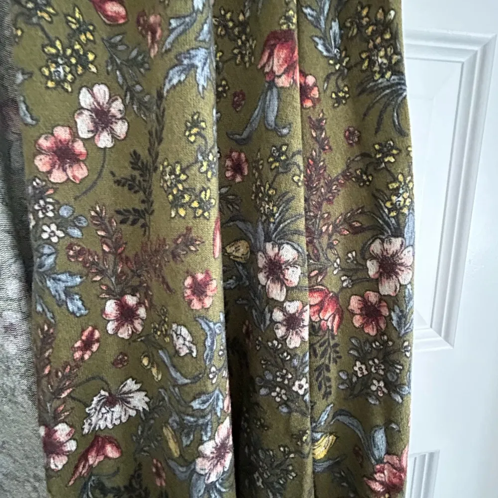 Floral Duster Cardigan Green Gray Size 3X - Image 4