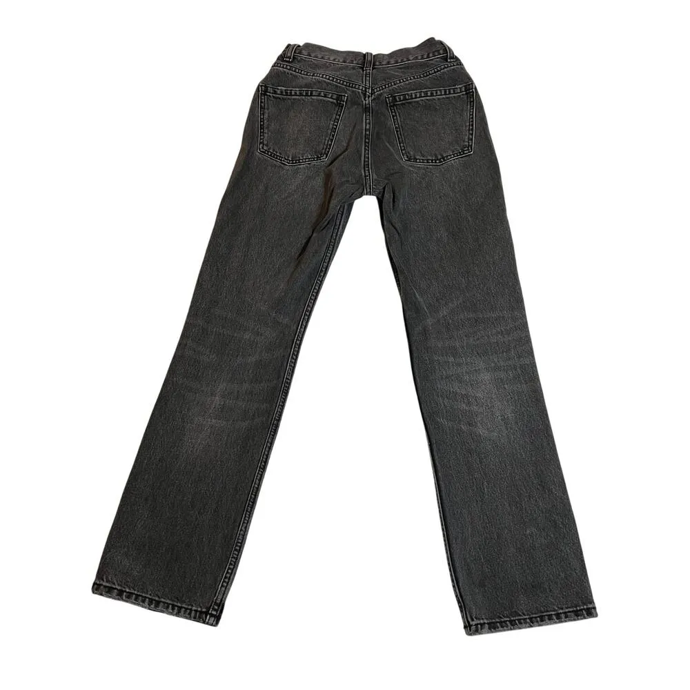 Zara Mid Rise Straight Leg Jeans Size 2 Casual Y2K Cotton Grunge 90s 2000s - Image 2