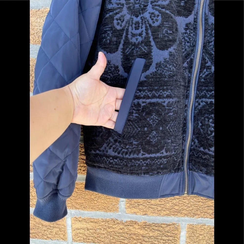 By Anthropologie Clemence Quilted Bomber Jacket medium - Image 2