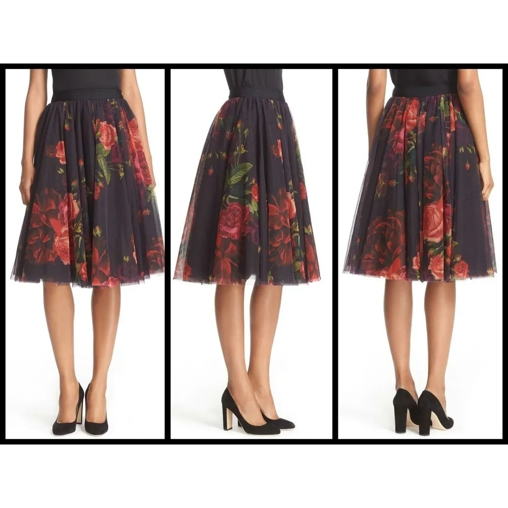 💕TED BAKER💕 Rose Print Tutu Midi Skirt 0 NWT - Image 7