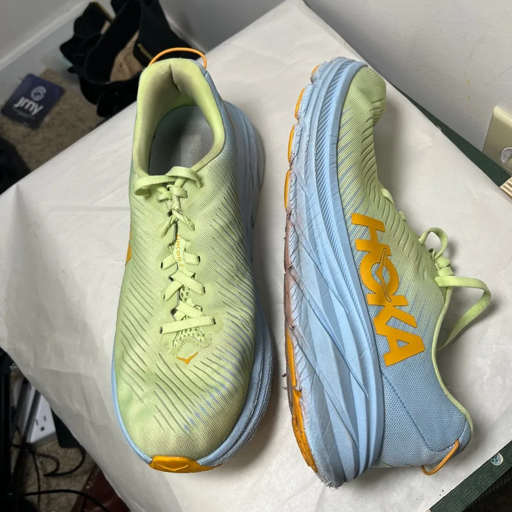 Hoka One One Rincon 3 Butterfly Summer Song Athletic Sneakers 9.5D (wide) Blue Size 9.5 - Image 5