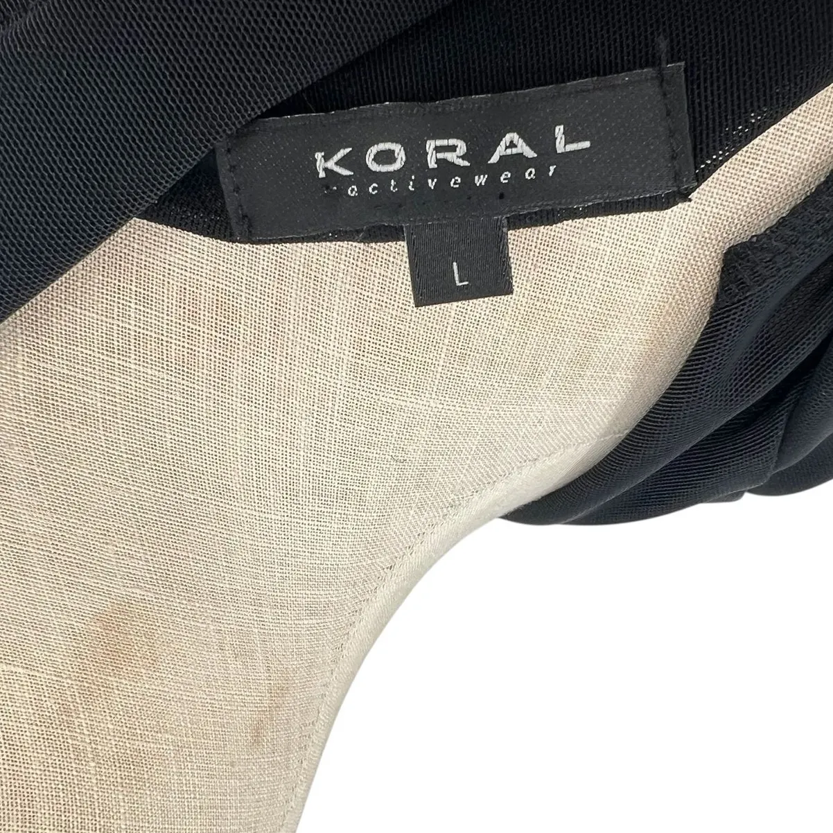 Koral Activewear Mesh Moto Jacket Sheer Black Size Large - Image 9