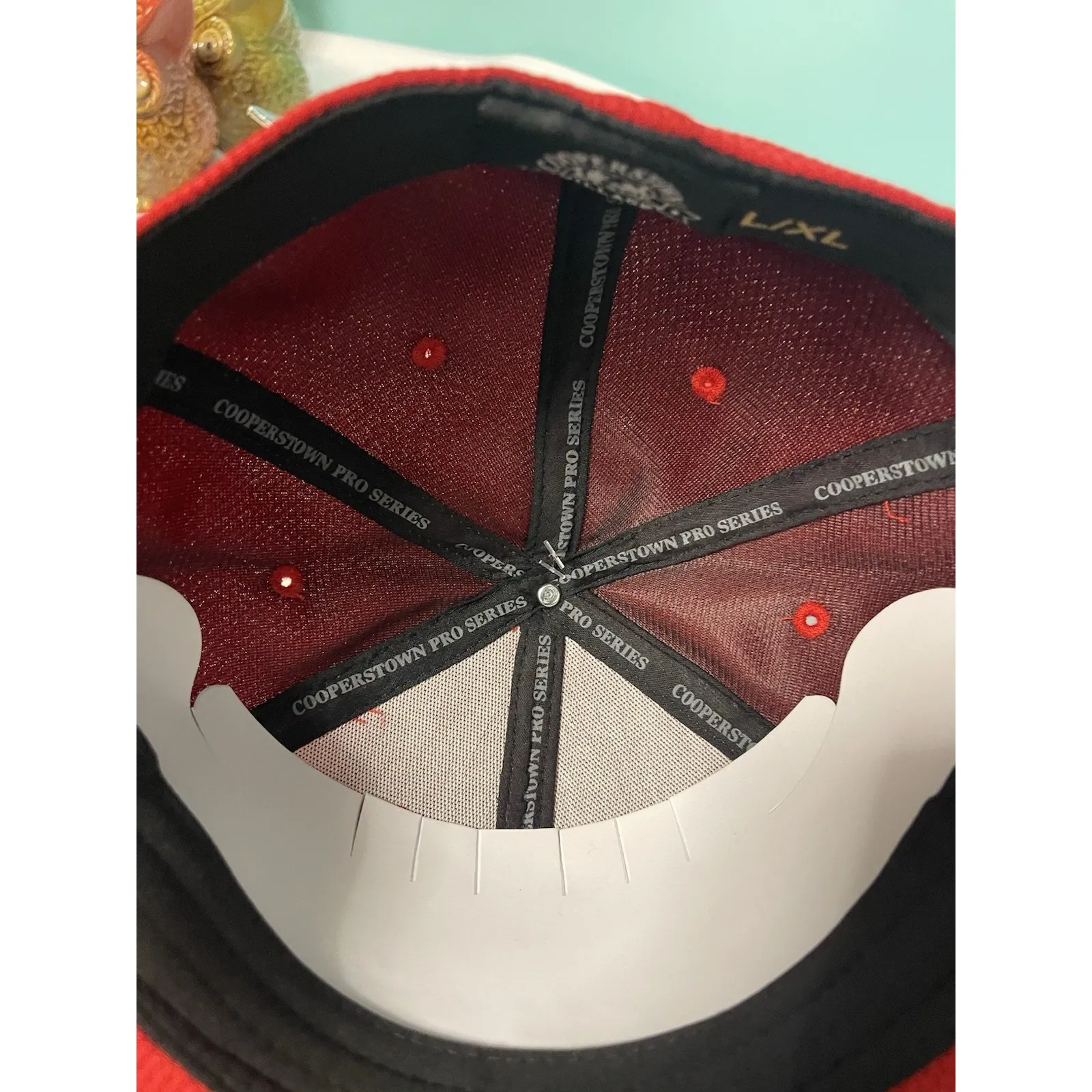 Cooperstown All Star Village Hat Cap Mens Fitted Red L/XL Cooperstown Pro Series - Image 6