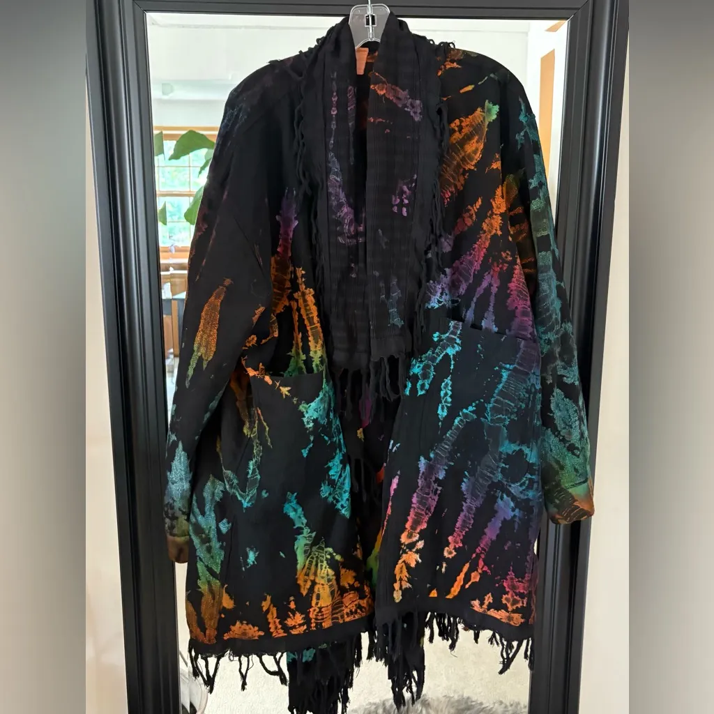 Black Tie Dye Kimono Size undefined - Image 4