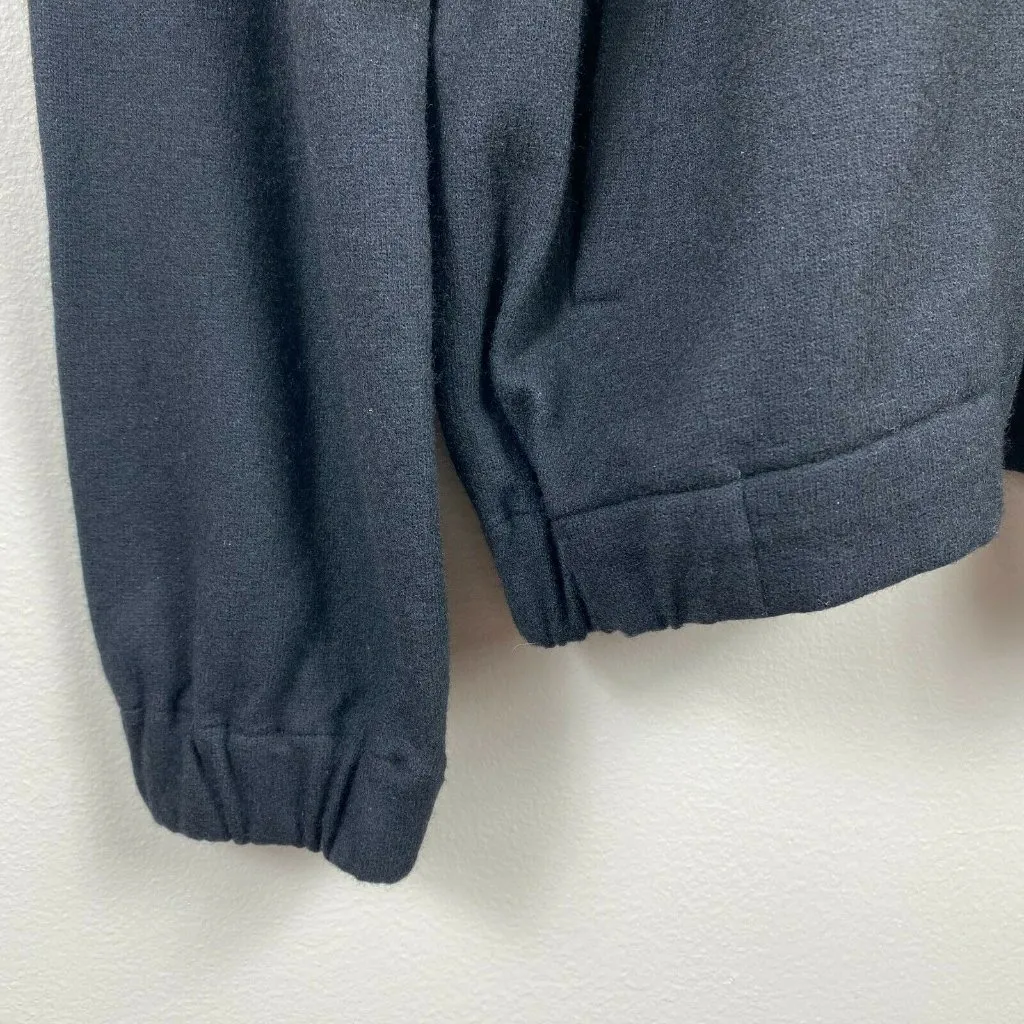 Banana Republic Jacket XL‎ Black Wool Blend Lightweight Full Zip Stretch - Image 3