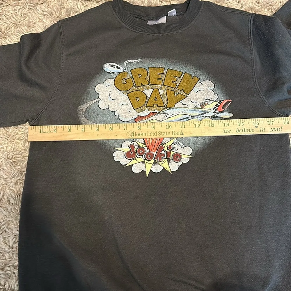 Green Day Dookie Album Logo Official Long Sleeve Crewneck Sweatshirt Black XS - Image 9
