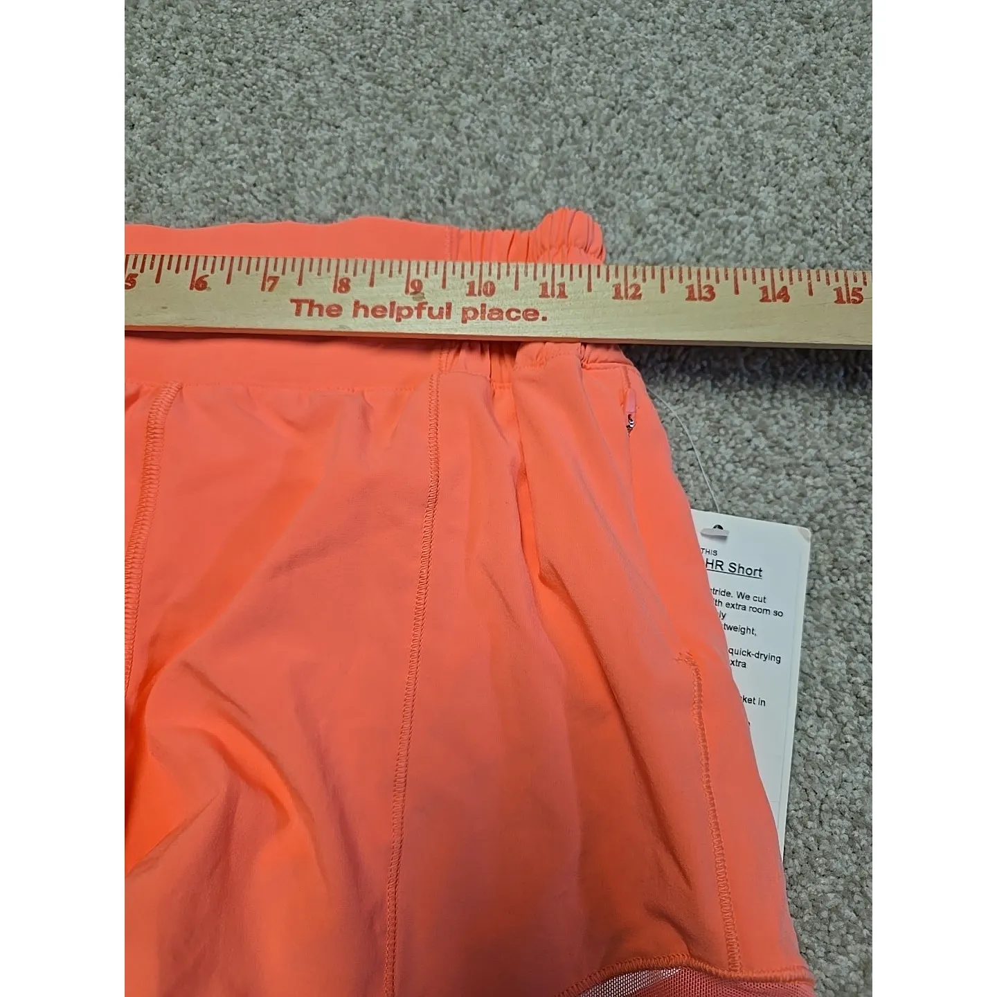Lululemon Hotty Hot LR Short 4" Lined Swift Sz 4 Sunset Gym Athleisure LW7AW7T‎ - Image 5