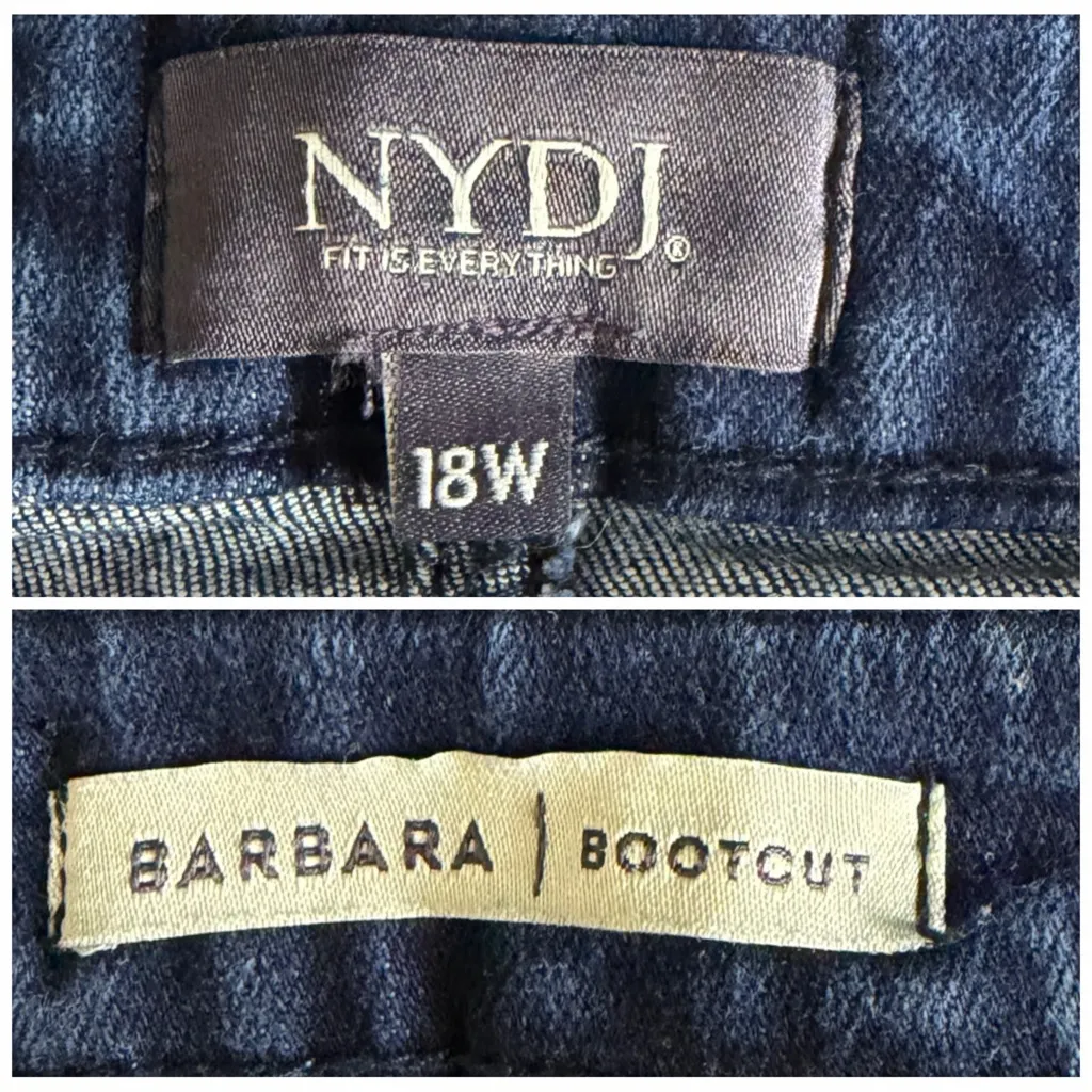 NYDJ Barbara Crop Bootcut Jeans Mid Rise Dark Wash Women’s Plus Size 18W - Image 5