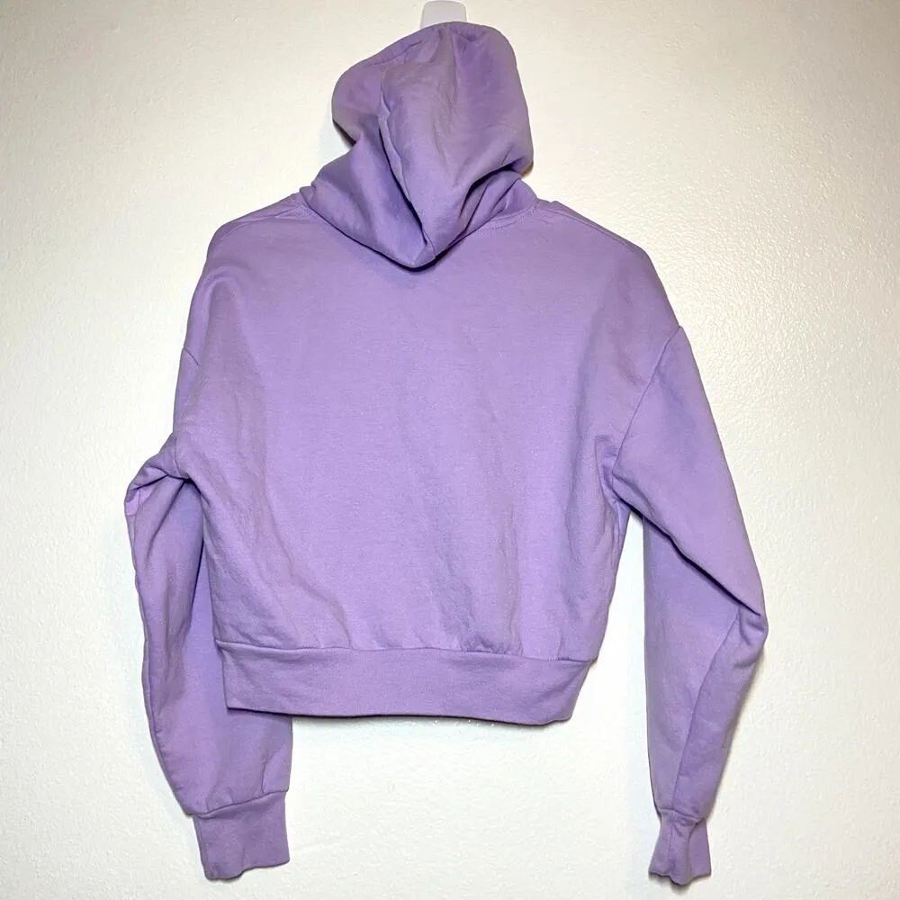 Looney Tunes Sweatshirt Drawstring Hoodie Bugs Bunny Daffy Duck Purple XS - Image 4