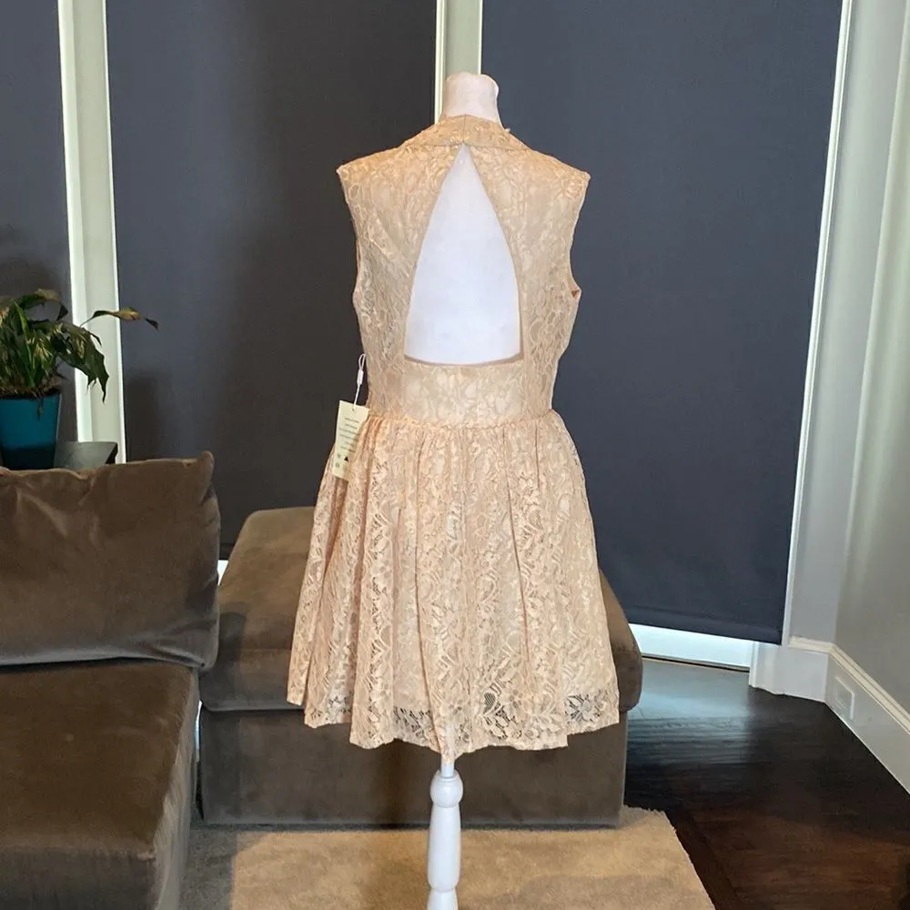 Women’s Short Halter Homecoming Party Dress Open Back Side Zip Size M NWT Size M - Image 5