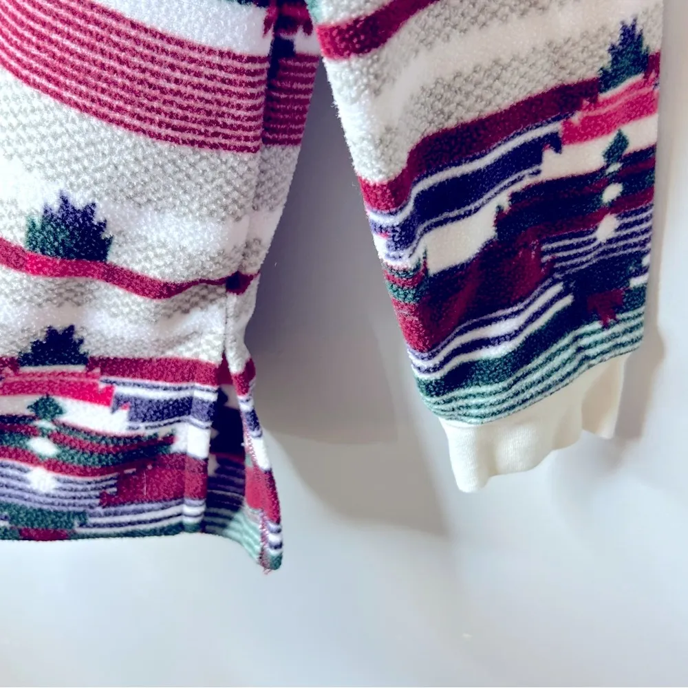 Blair Scandia Fleece Long Sleeve Tunic Top Aztec Print Mock Turtleneck Size M - Image 5