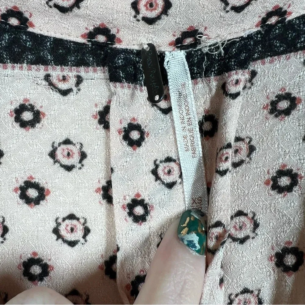 Free People Pink Paisley‎ Floral Long Sleeve Top - Image 2