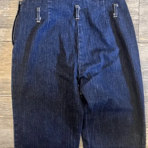 Ann Taylor Vintage High Waist Side Zip Straight Leg Blue‎ Jeans Size 2 90s Y2K - Image 8