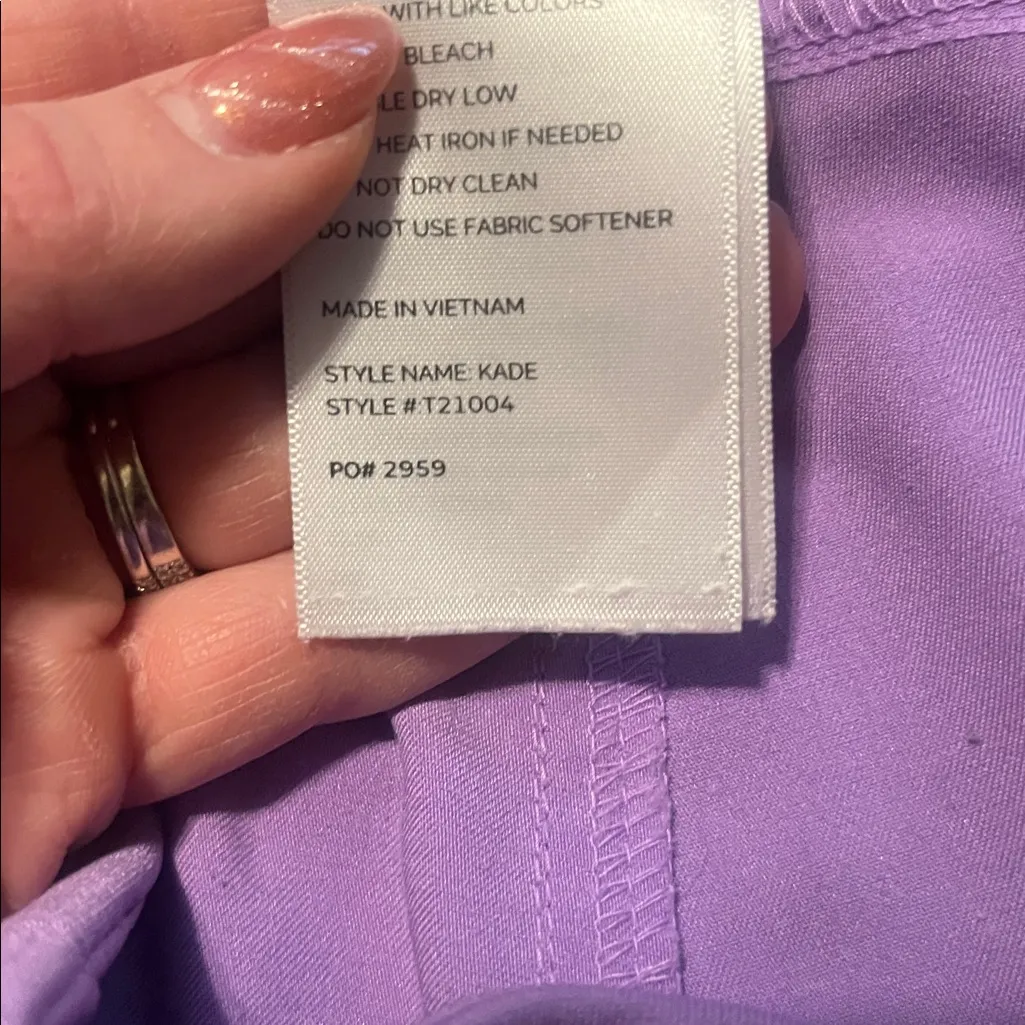 Figs Women’s Kade Cargo Scrub Pants Lilac Dawn XS - Image 6