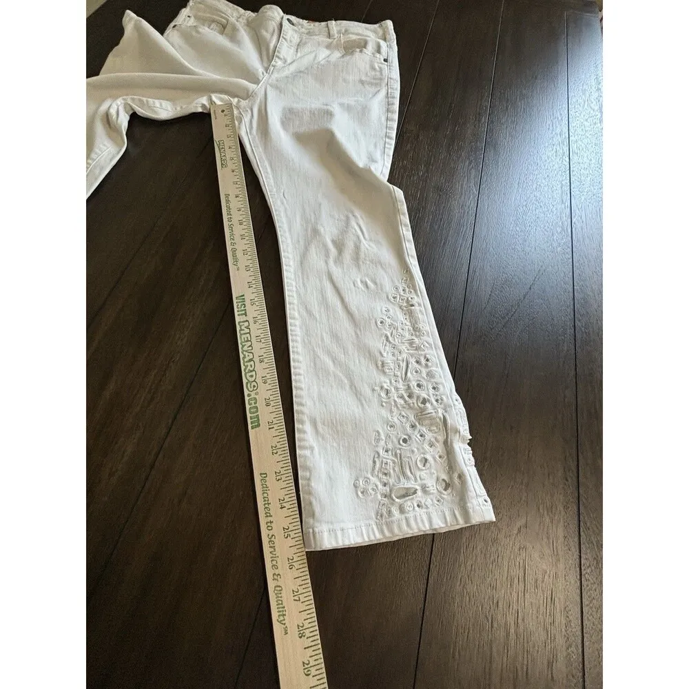 Anthropologie Pilcro & The Letterpress Stet Mid Rise CUtout Cropped Jeans Sz 31 - Image 4