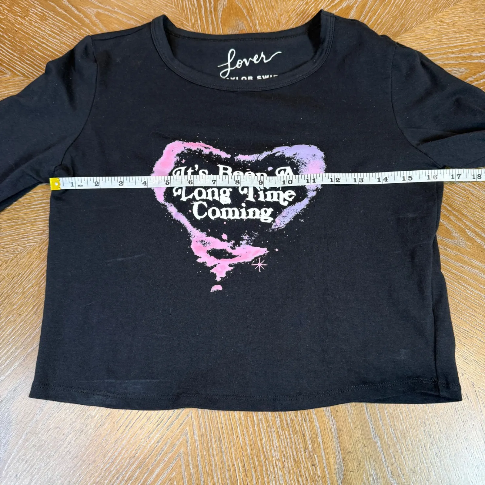 Taylor Swift It's Been a Long Time Coming Long Sleeve Cropped T-Shirt Size L - Image 5