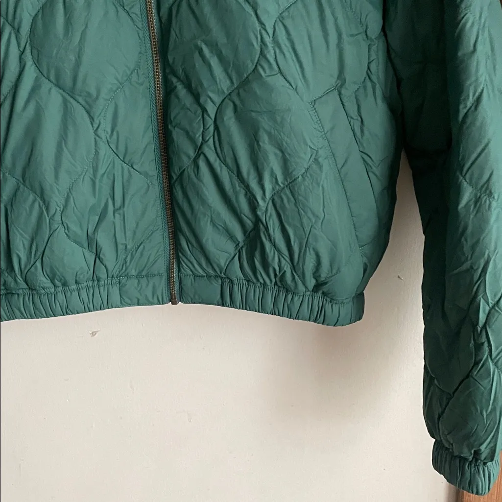 Marine Layer Avalon Lightweight Quilted Bomber Rainforest Green - Image 8
