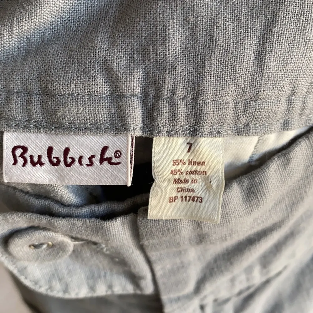 Linen grey shorts junior’s Women’s size 7 gray coastal nautical neutral minimal - Image 9