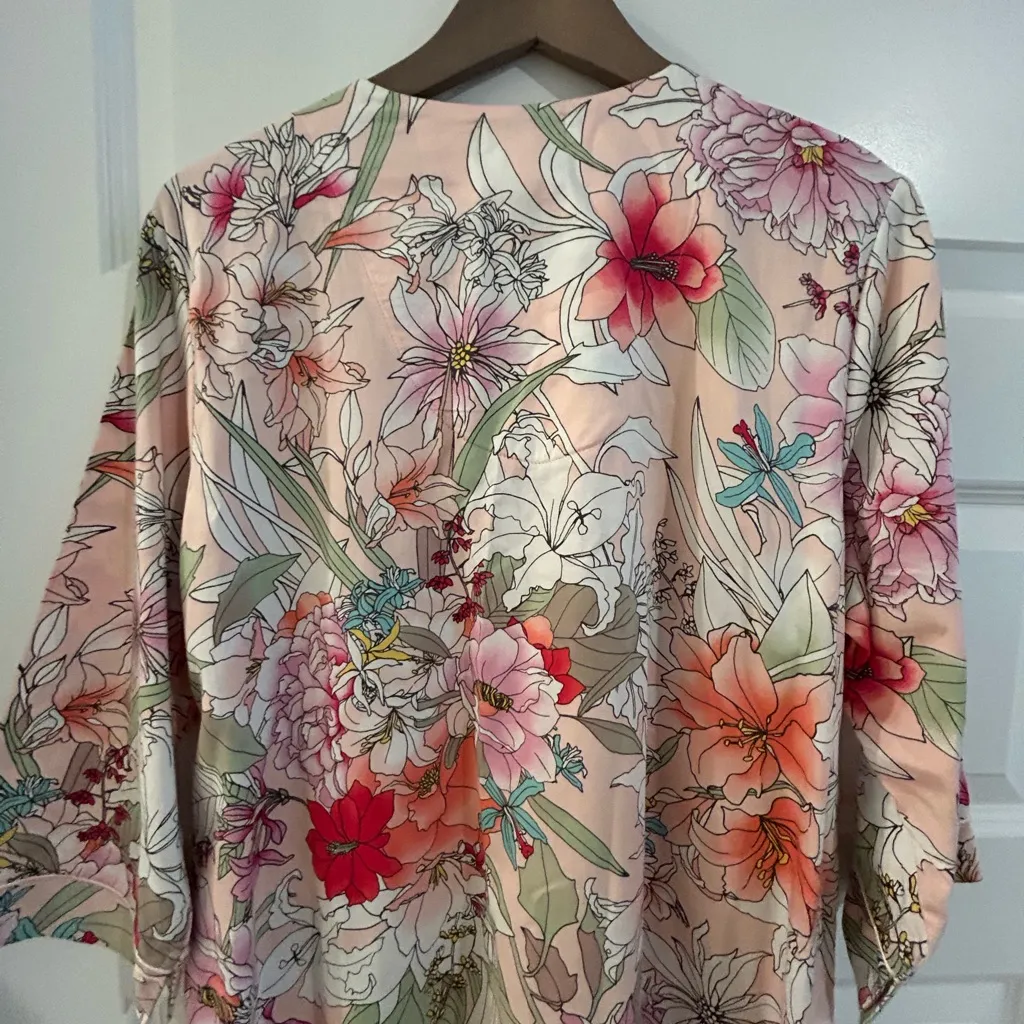 Miss Elaine Floral Robe Pink Size M Size M - Image 11