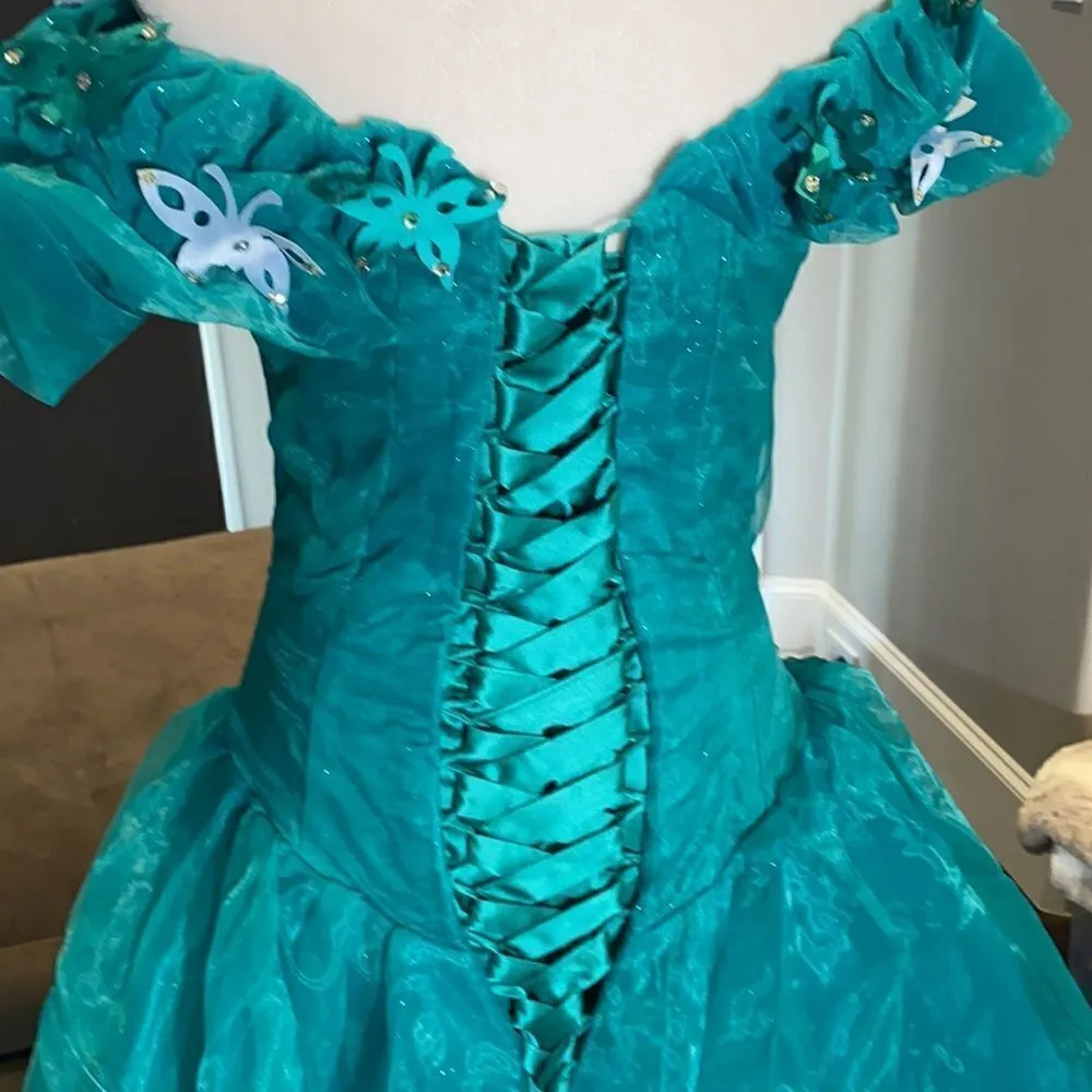 Women’s Fairy Tale Prom Party Dress with Corset Back Size 4 NWT Green - Image 7