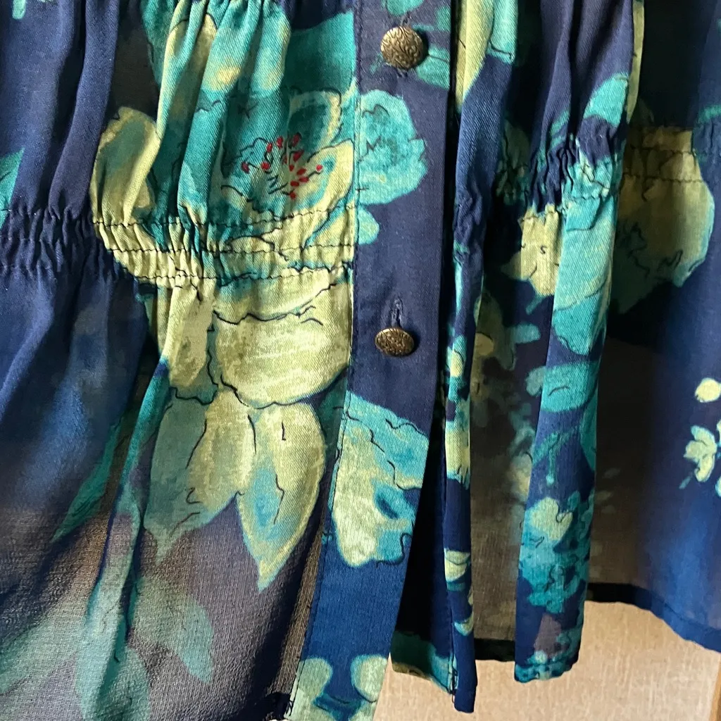 FINAL MARKDOWN Francesca Rose Navy Rayon Top large - Image 10