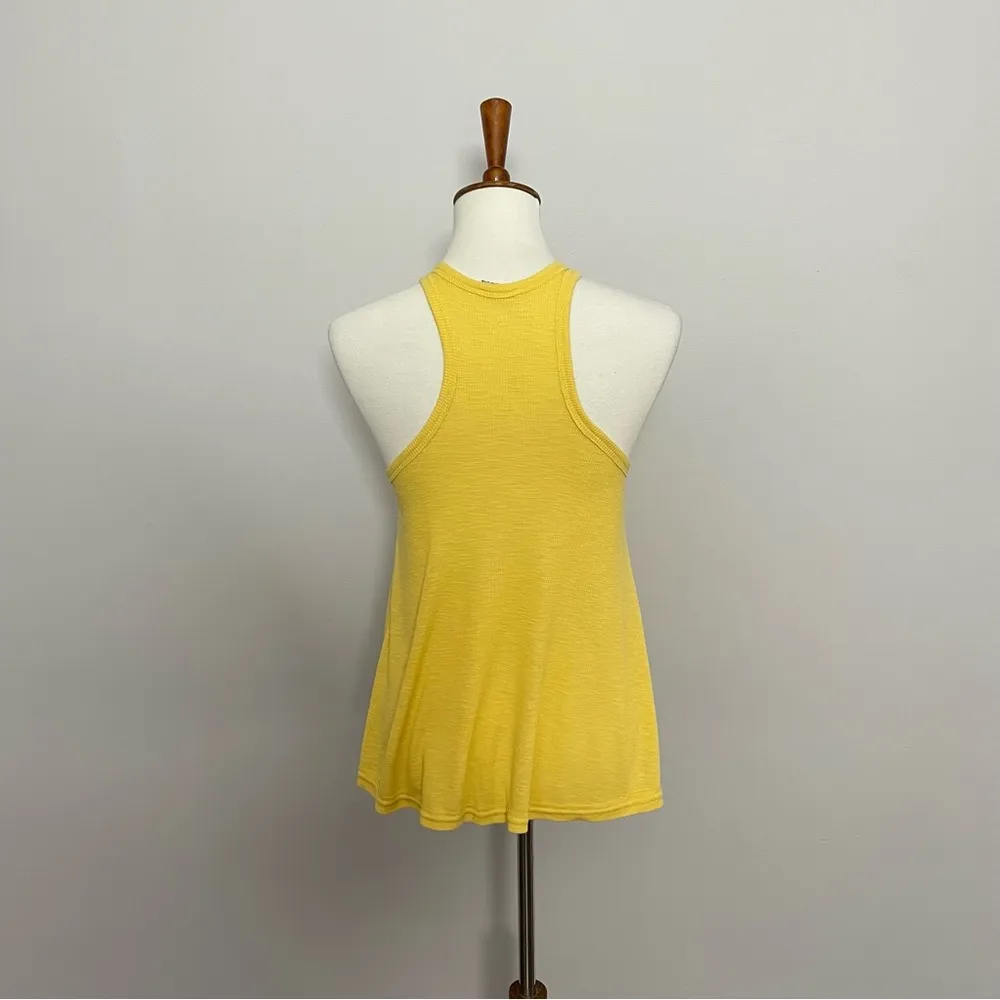 Free People Tank Top Halter Intimately Ribbed Lightweight Mustard Yellow - Image 9